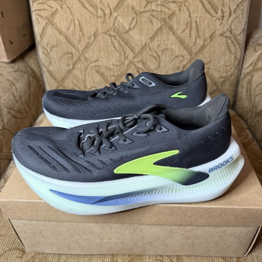Brooks Glycerin Max 2 Men's Size 8.5D Black/White/Lime Running Shoes 1104791D091